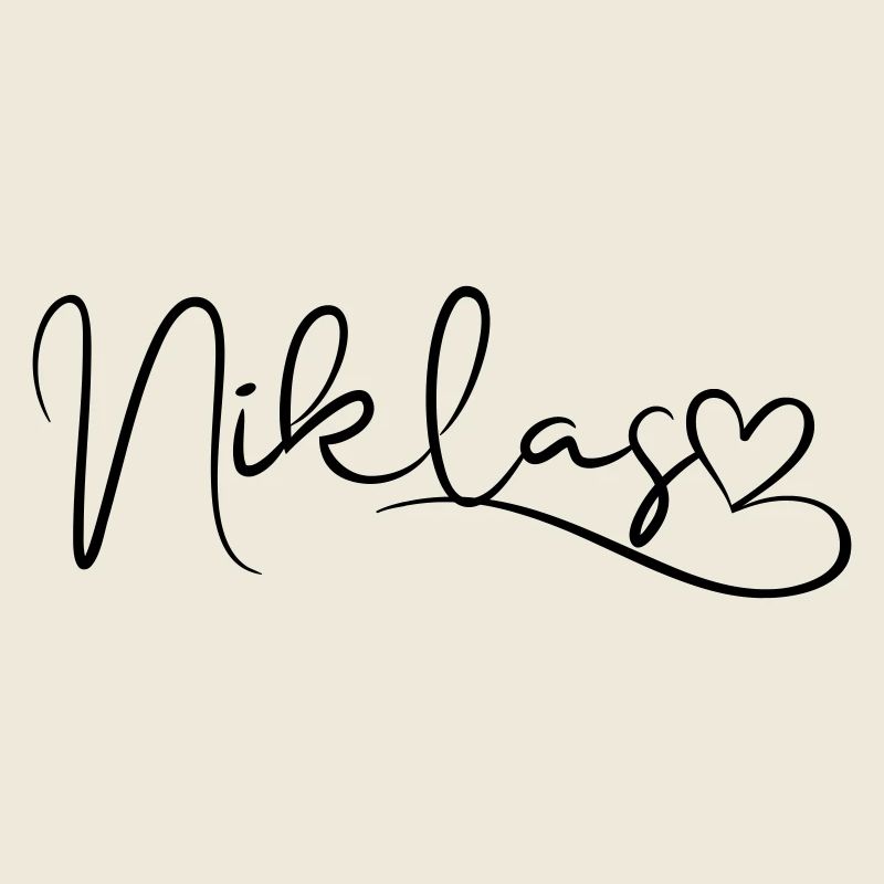 Niklas nom Prénom Décor de coeur