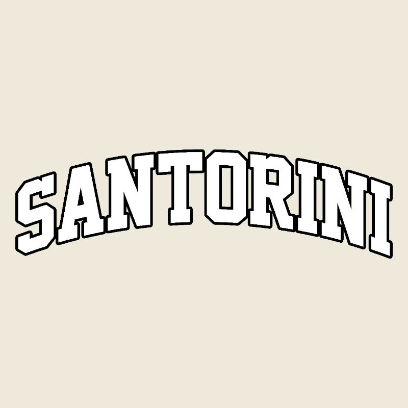 Logo Santorini : Design collégial au style grec