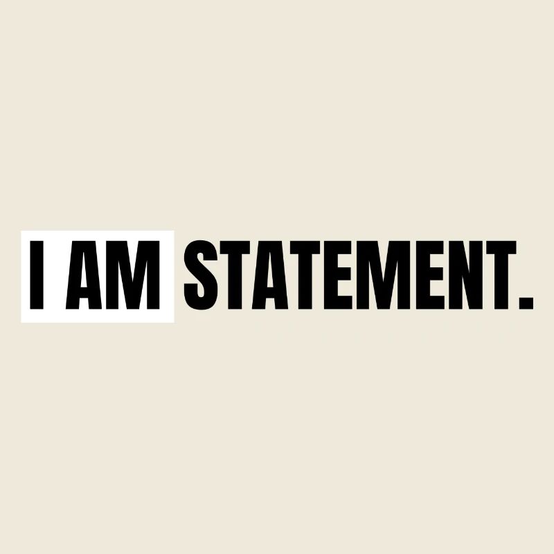 I AM STATEMENT SCHWARZ 10 x 5 cm