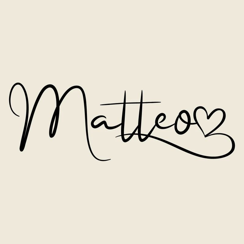 Matteo Name Vorname Herzdekor