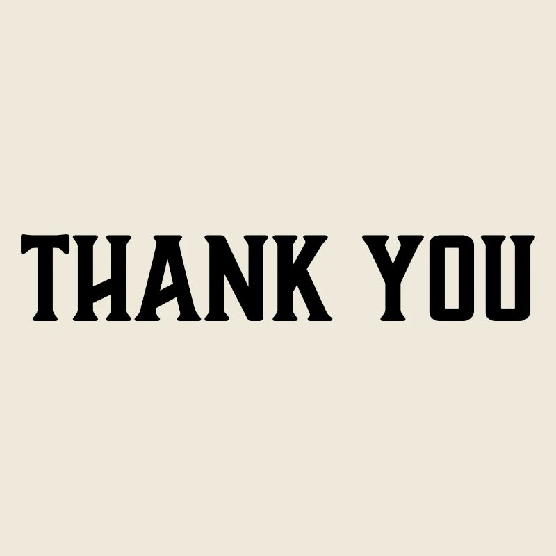 Thank You Lettering