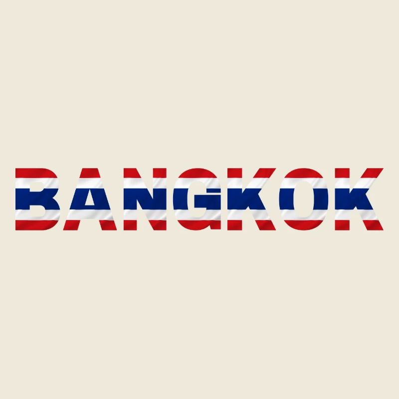 Bangkok Thaïlande Drapeau T-Shirt Minimaliste