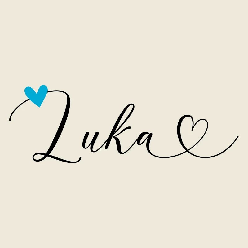 Luka Surname First name Calligraphy Heart