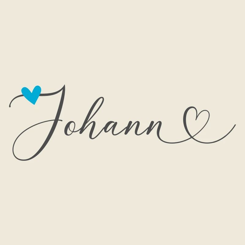 Johann Nom Prénom Calligraphie Coeur