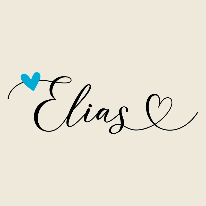 Elias Nom Prénom Calligraphie Coeur