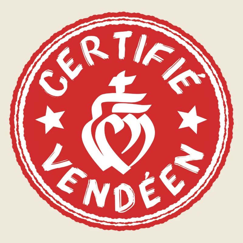 Logo certifié vendéen rouge et blanc