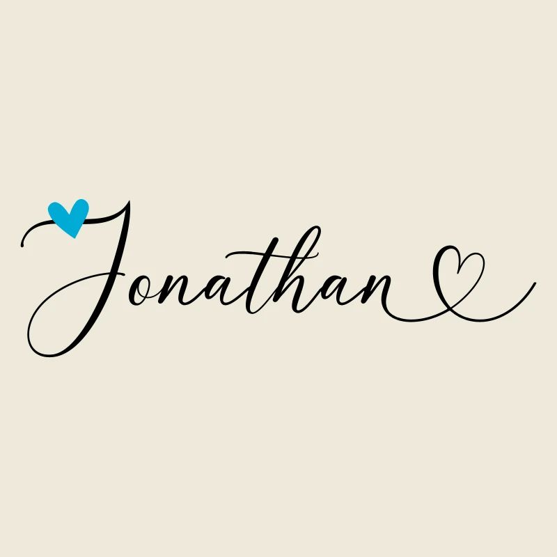 Jonathan Name Vorname Kalligrafieherz