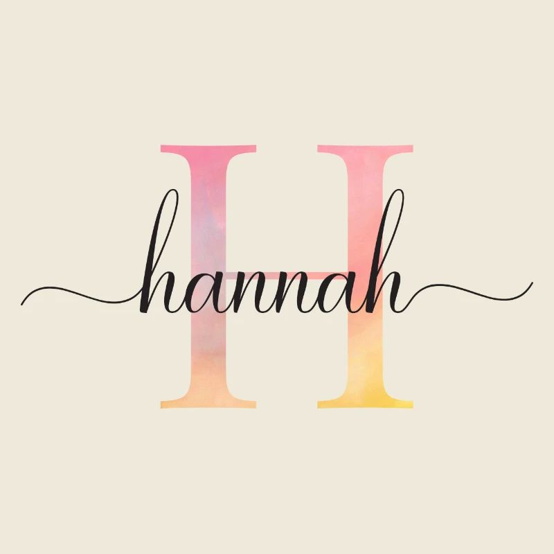 H | Monogramme | Nom | Hélène |Aquarelle