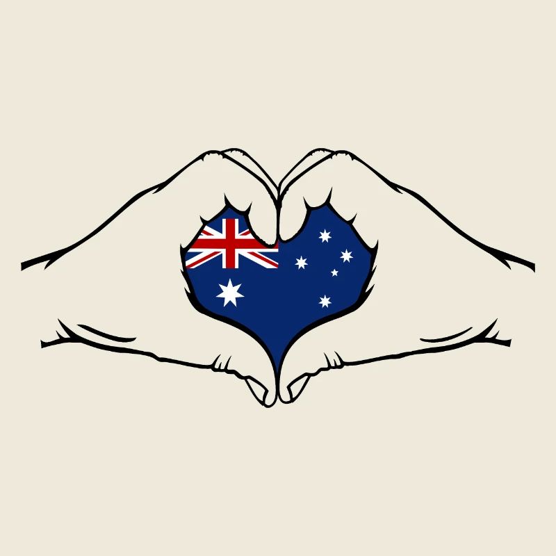 Australia Flag Heart Shape
