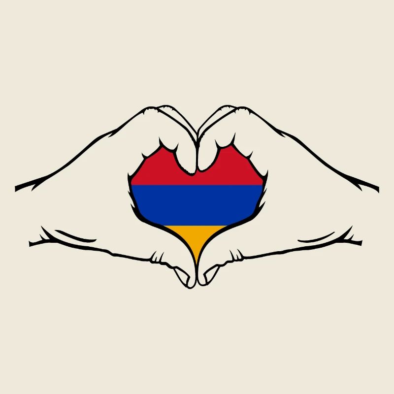 Armenia Flag Heart Shape