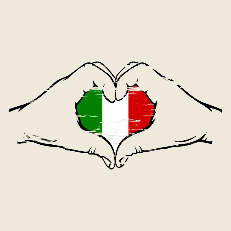 Italien Flagge Herzform used