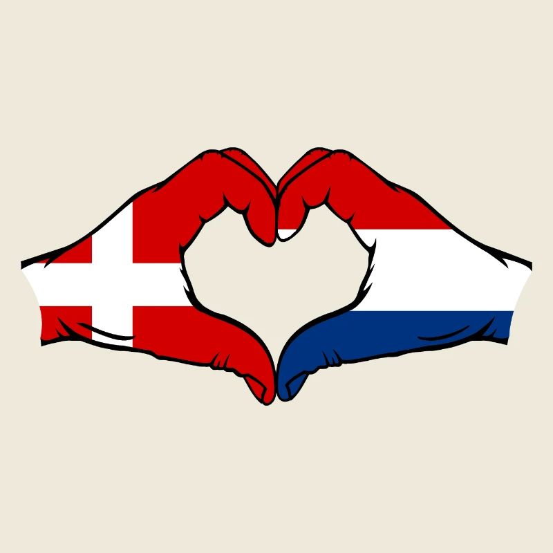 Denmark Holland Heart Shape with Hands