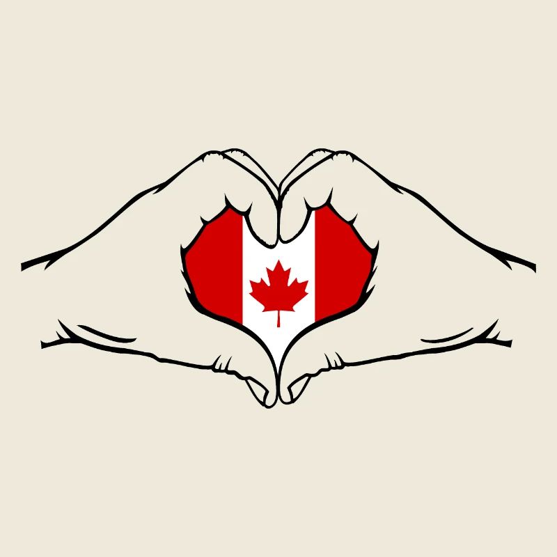 Canada Flag Heart Shape