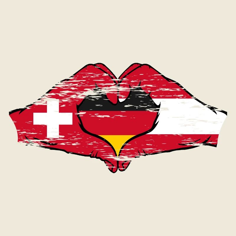 Switzerland Austria Germany Hands Herzused