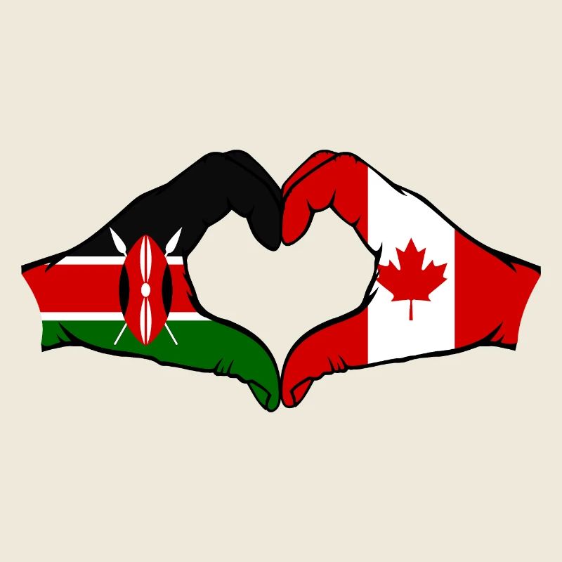 Kenya Canada Hands Heart Shape