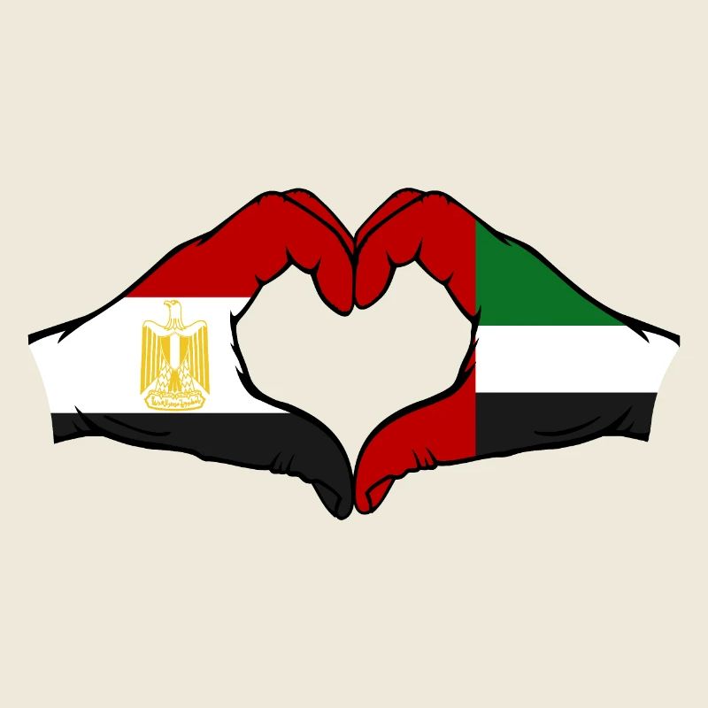 Égypte Émirats arabes unis Drapeau