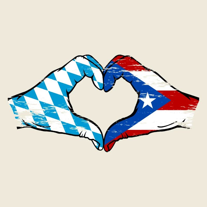 Bavière, Costa Rica, drapeau, aiguilles, forme de coeur utilisé