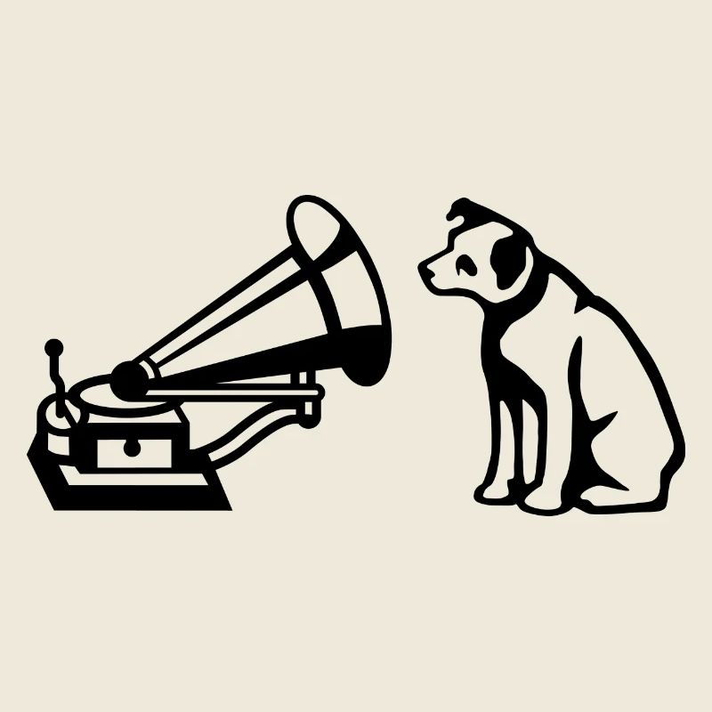 His Master´s Voice Logo Noir