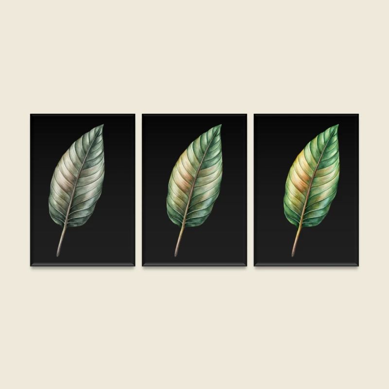 Blätter nebeneinander