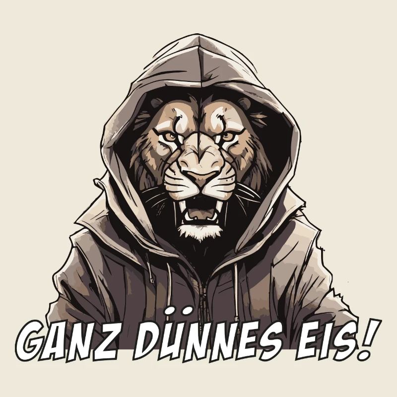 Ganz dünnes Eis Löwe