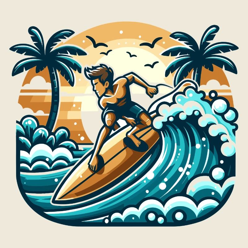 Surfer in Aktion