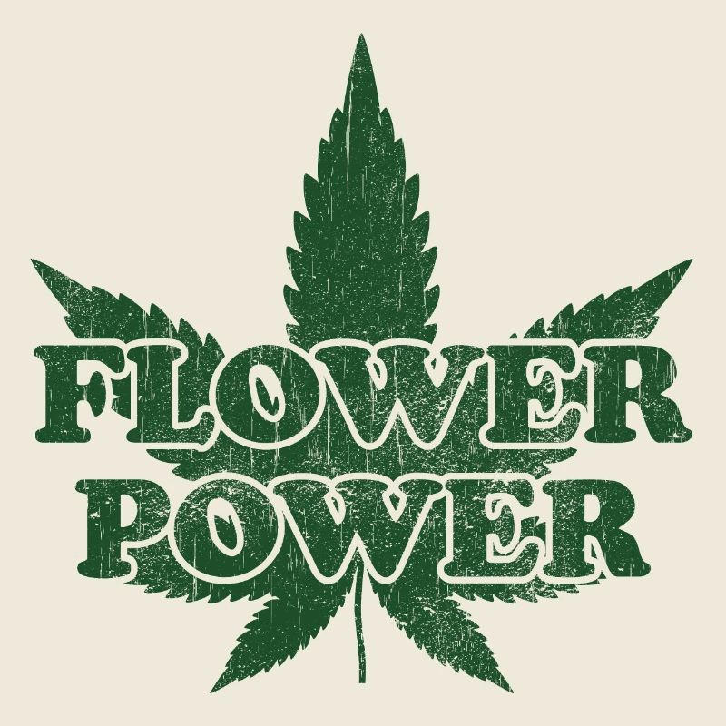 Flower Power Marijuana 420 Chanvre et Feuille de Pot