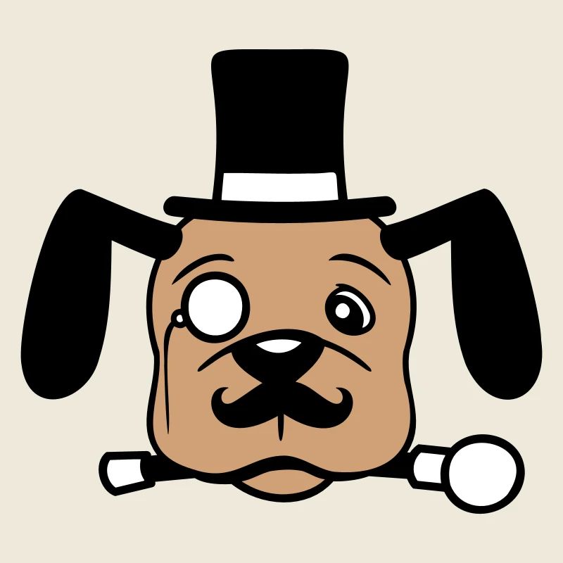 Chien M. Sir Cylindre Chapeau Monocle Lunettes Empire
