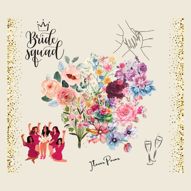 Junggesellinnenabschied - Flower Power Bride Squad