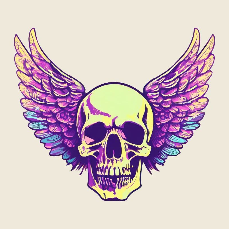 Crâne avec des ailes