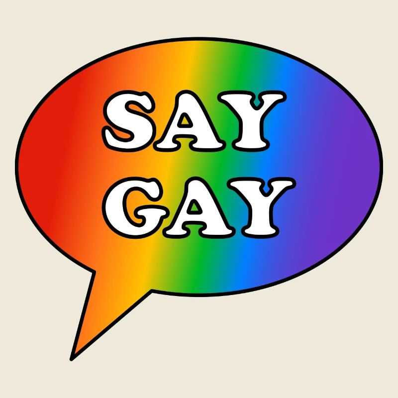 Sag Gay Rainbow Speech Bubble