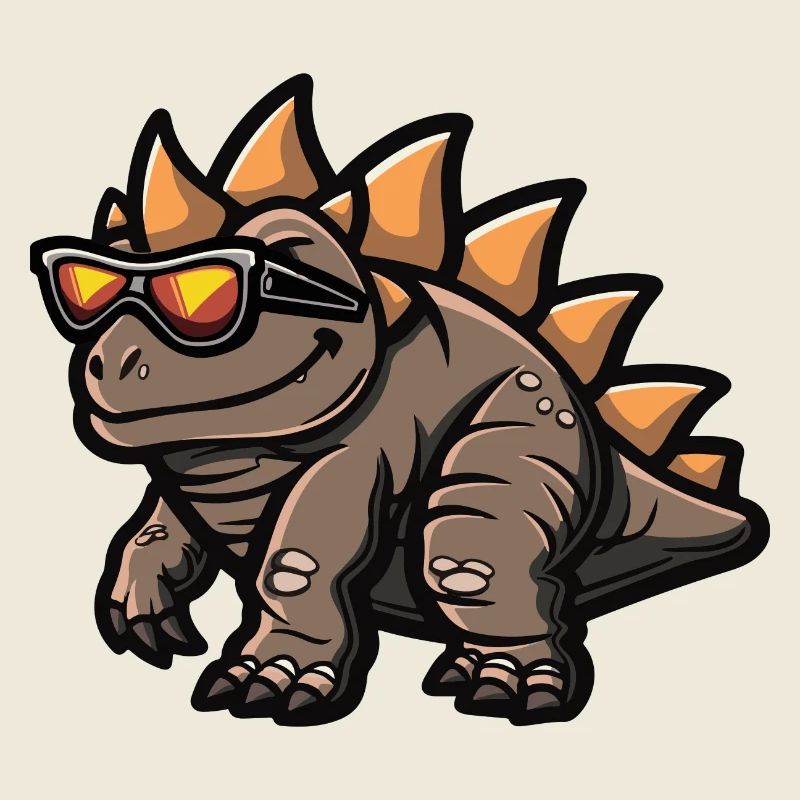 Dinosaurier stegosaurus Comic Cool