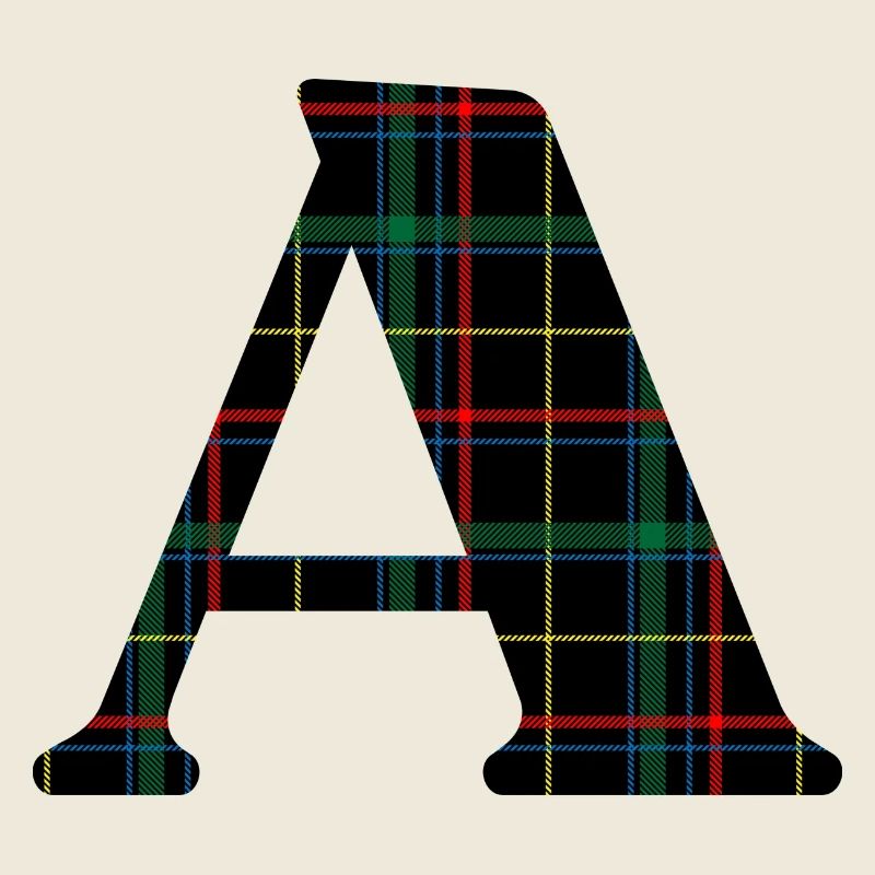 Schottisches Tartan-Monogramm