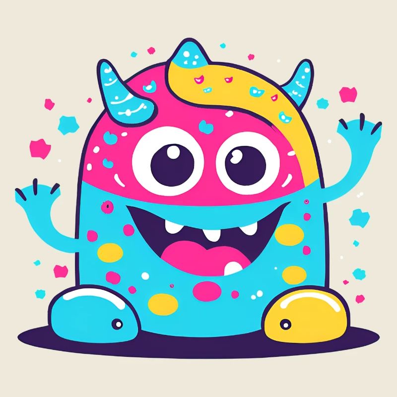 süsses und lustiges knuddel-kuschel monster kinder