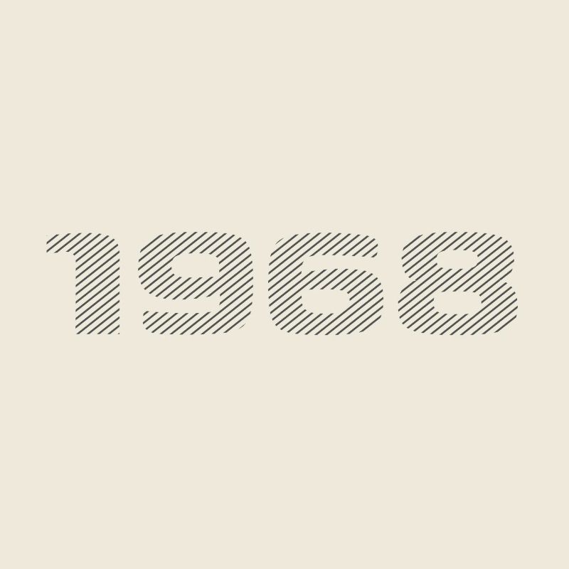 Geboren 1968 Retro Stripe Modernes Geburtstagsdesign