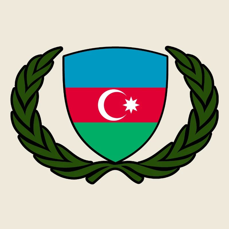 drapeau azerbaijan blason logo Azerbaïdjan