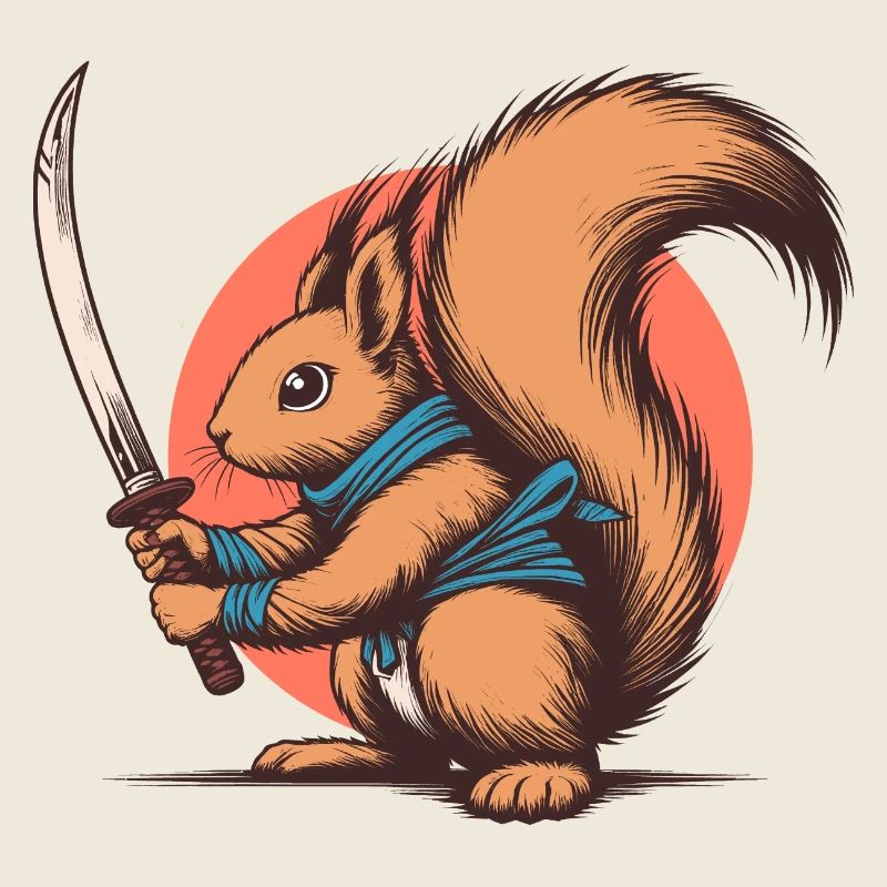 Squirrel Blade Funny Animals