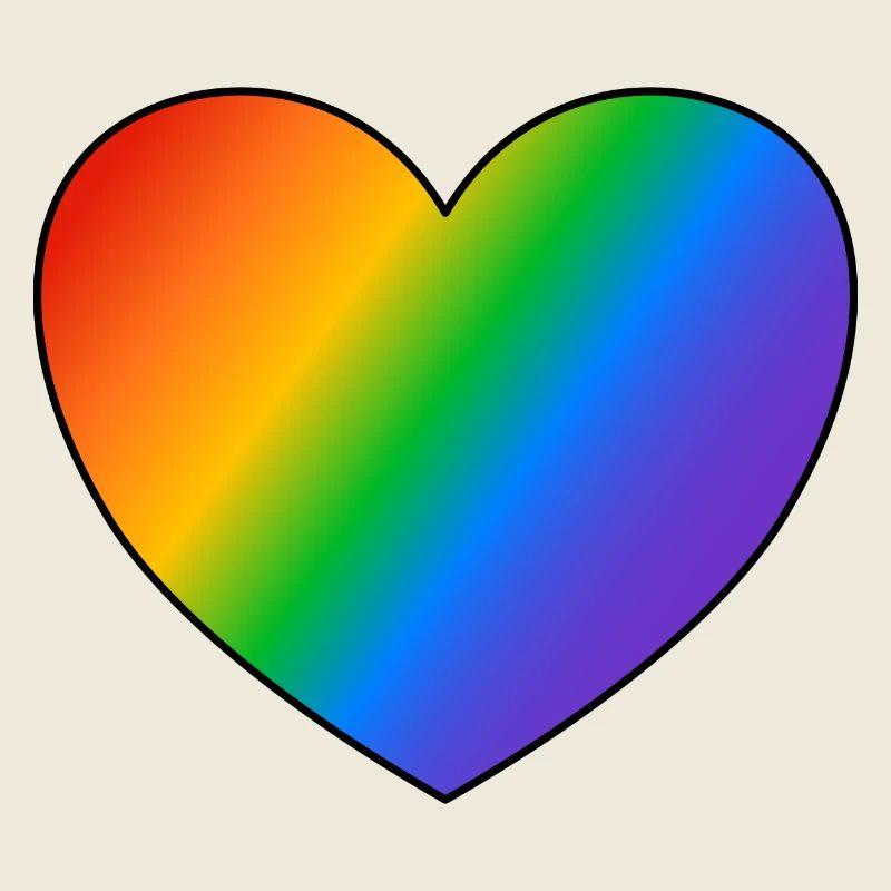 Regenbogen Herz Pride Flagge