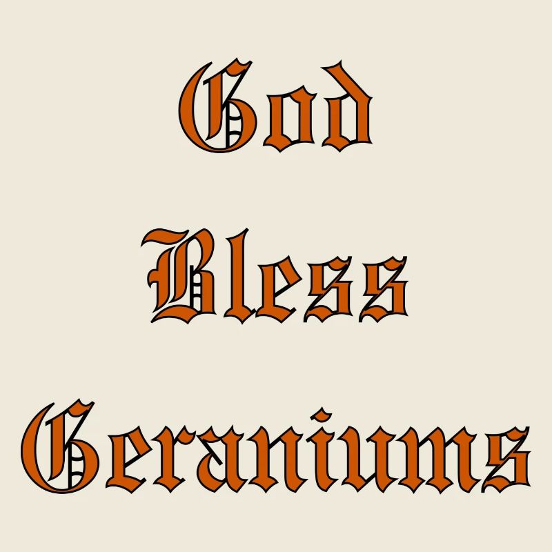 Que Dieu bénisGeraniums