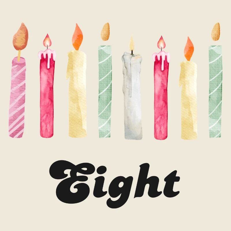 8e anniversaire bougie