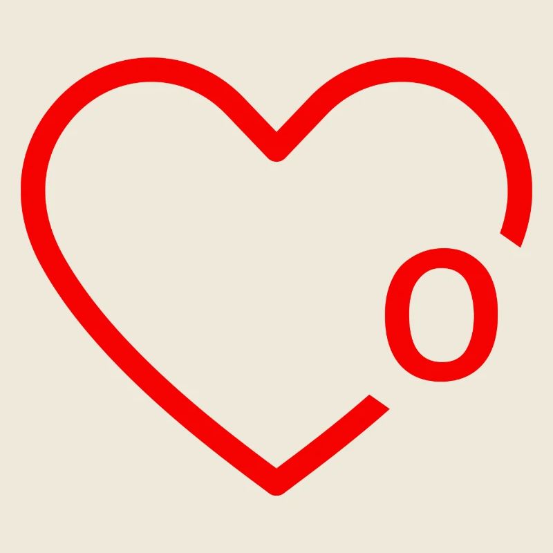 Buchstabe O Rotes Herz