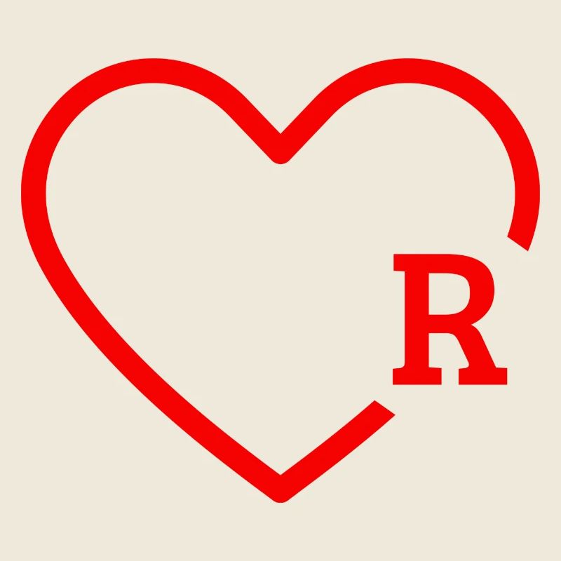 Buchstabe R Rotes Herz