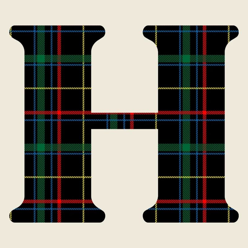 Monogramm h schottischer Tartan