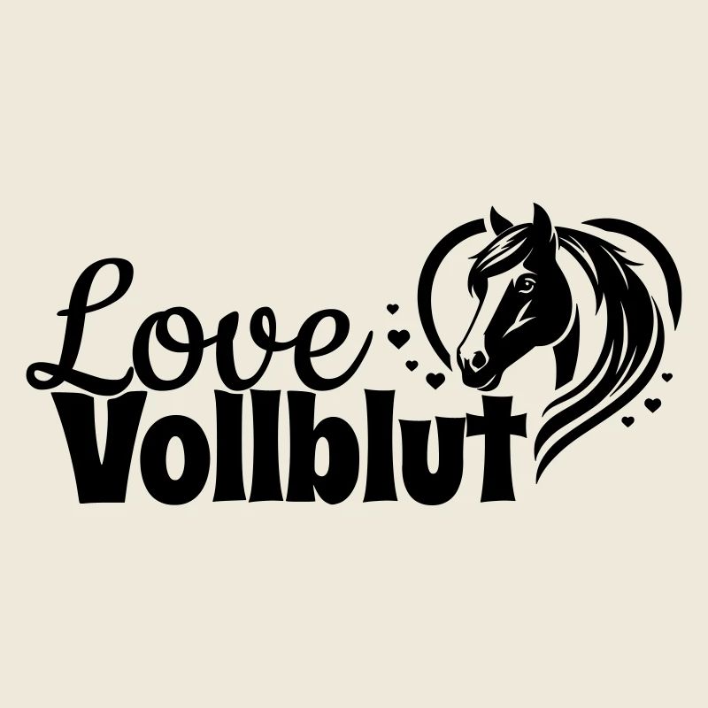 Vollblut Love Herz Pferdekopf