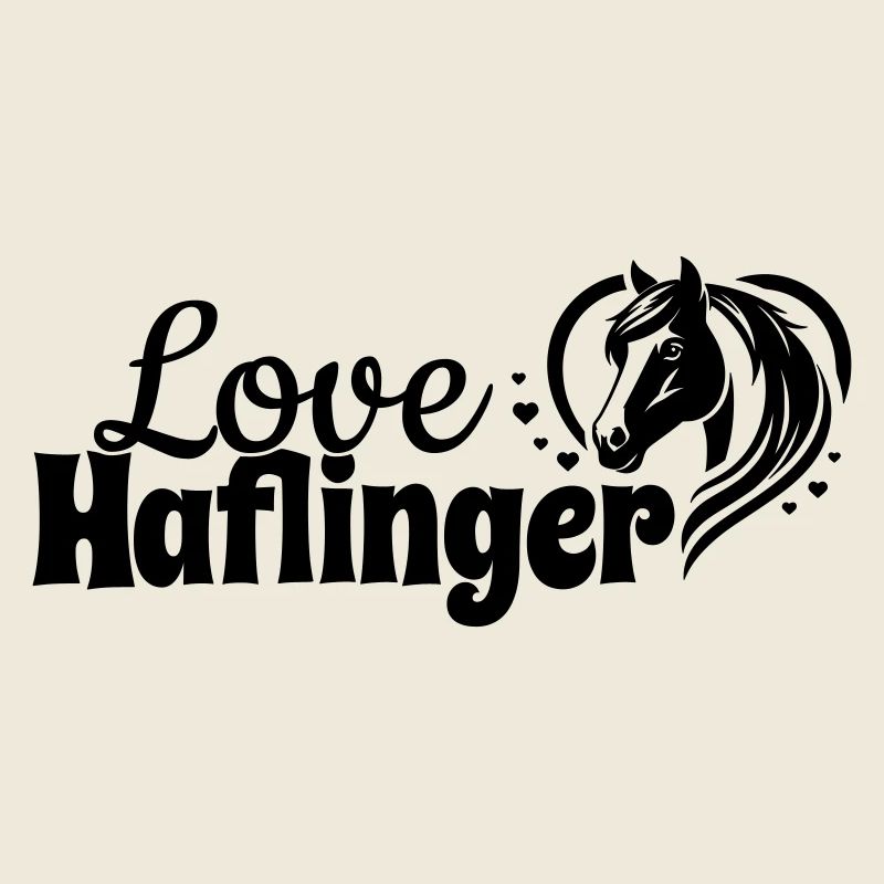 Haflinger Love Herz Pferdekopf