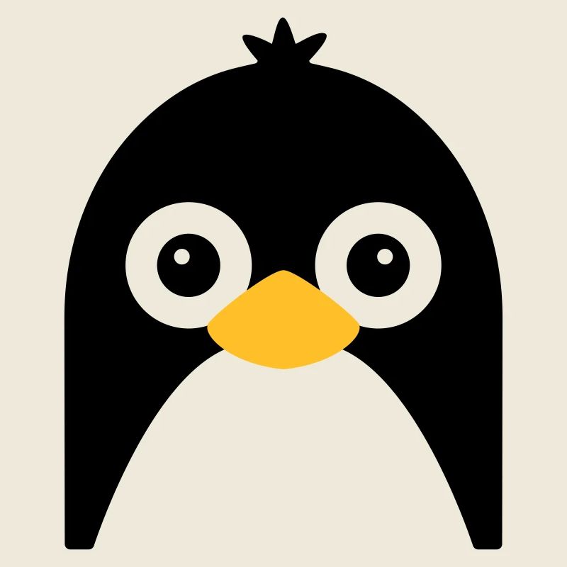 Visage de pingouin mignon