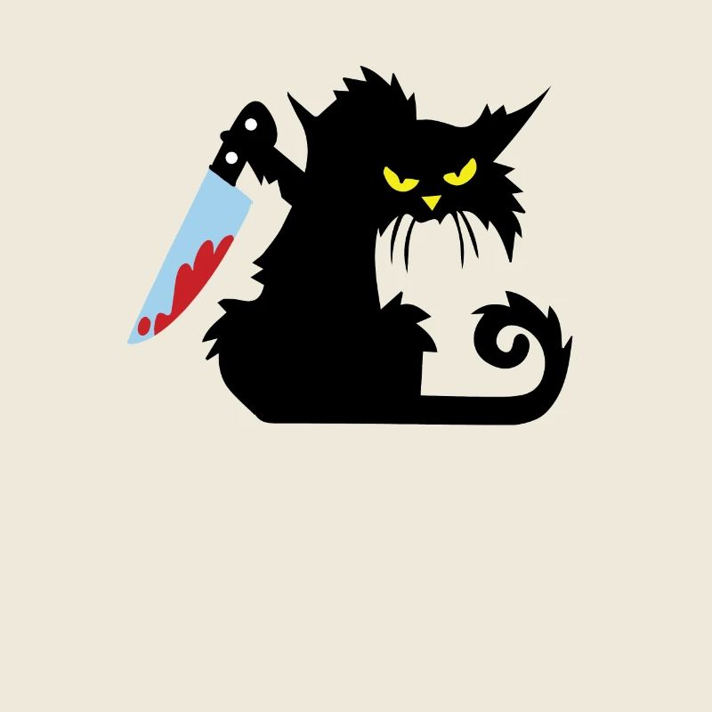Chat sang couteau