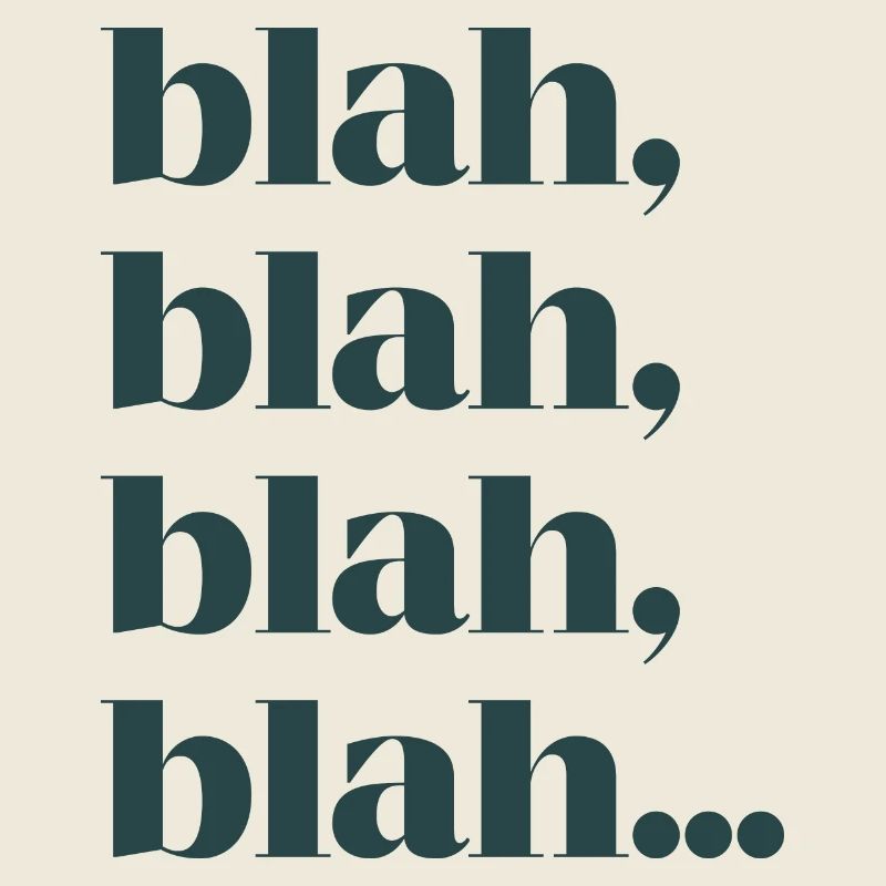 Blah bla bla