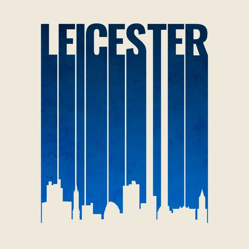 Leicester Skyline Blau