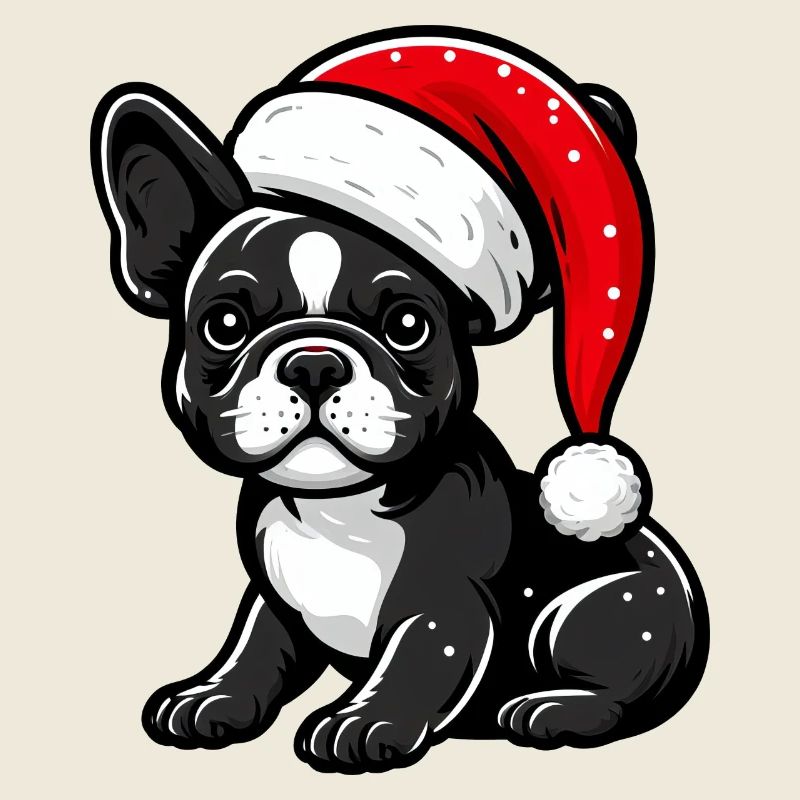 Bouledogue français Joyeux Noël