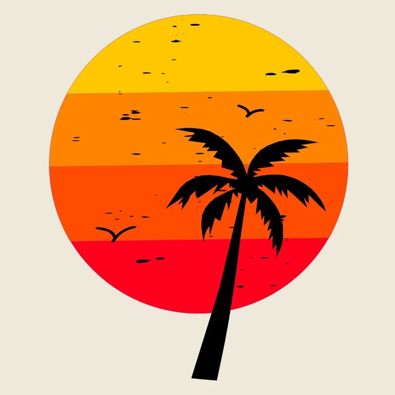 Retro 80er Sonnenuntergang